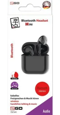 2GO TWS Mini čierna / Bezdrôtové slúchadlá do uší / Bluetooth / mikrofón / nabíjacie púzdro (797341)