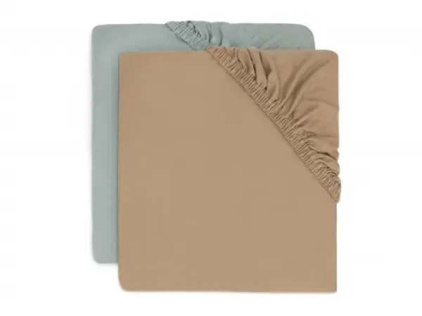 Jollein Prestieradlo napínacie 40/50 x 80/90 cm Milky Sea Green 2 ks (2511-501-68079)