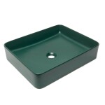 Umývadlo na dosku SAT Infinitio 50x40 cm tmavo zelená mat bez prepadu SATINF5040DGEM SATINF5040DGEM