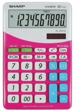 Sharp EL-M332BPK ružová / stolná kalkulačka / desaťmiestna (SH-ELM332BPK)