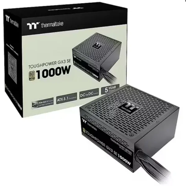 Thermaltake Toughpower GX3 SE 1000W čierna / Zdroj / ATX 3.1 / 1000W / 80PLUS Gold / PCIe 5.1 / nemodulárne (PS-TPD-1000NNSAGE-3)
