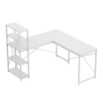 Mark Adler Leader 5.9 biela / Pracovný rohový stôl / s policami / výška 75 cm (MA-LEADER 5.9 WHITE)