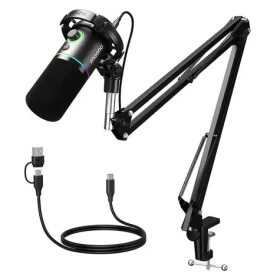 Maono PD200XS čierna / Dynamický mikrofón / XLR / USB-C / RGB / 40-16000 Hz (PD200XS Black)