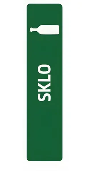 Alda Samolepka pre odpadkový kôš Titan sklo zelená / Samolepka / 17 x 95 cm