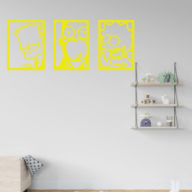 Veselá Stena Samolepka Bart Homer Lisa Simpsonovci Farba: žltá, Veľkosť: 100 x 39 cm