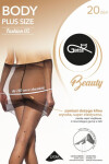BODY PLUS SIZE FASHION- 02 VZOROVANÉ PANČUCHY nero 4 PLUS