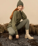 Dámsky sveter Outhorn OTHAW22TSWEF003 khaki khaki