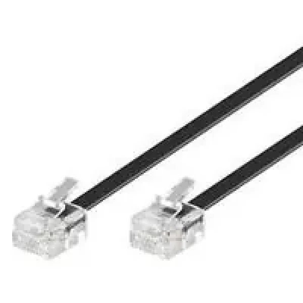 MicroConnect Modulárny kábel RJ12 6m čierna (MPK106B)