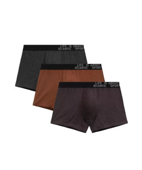 Boxerky Atlantic 3MH-226/25 A'3 S-2XL šedočervenohnědá S