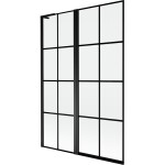 MEXEN/S - Mist L vaňová zástena 2-krídlová ľavá 120 x 150, čierna kratka, čierna 8A9L-120-011-70-77-L
