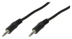 LogiLink Audiokábel jack 3,5 mm čierny / Audio kábel / 3,5 mm - 3,5 mm / 2 m / poniklované konektory (CA1050)