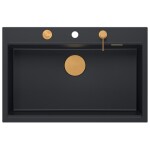 Quadron - Granitový drez MARC 110 WORKSTATION Black Oceľ HQM7650U7_BS