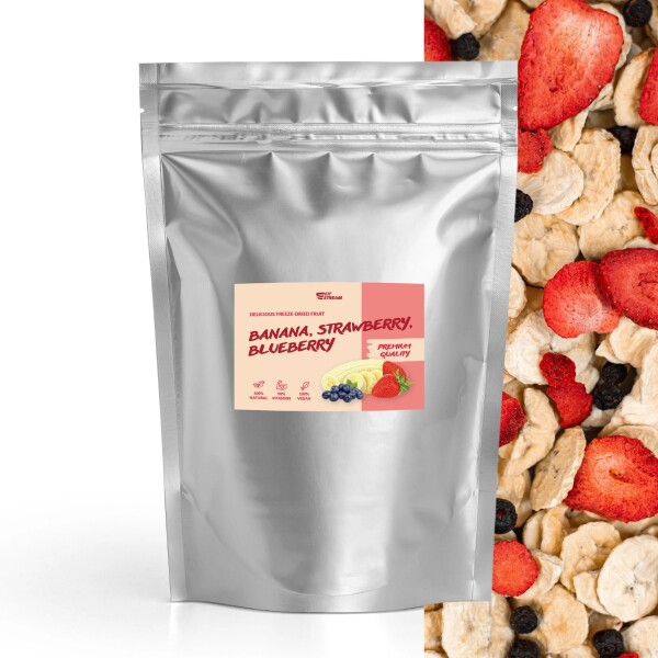 FitStream - Fit balíček sušené ovocie - Banan/Jahoda/Cucoriedka 400gr.(20porcii)