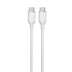Devia Jelly Series biela / Nabíjací kábel / USB-C - USB-C / 1,2 m / silikónový (6938595386664)