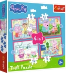 Trefl Puzzle Prasiatko Peppa: Dobrodružstvo 4v1