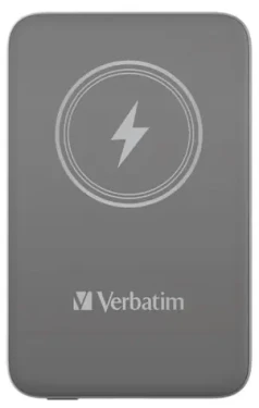 Verbatim Charge 'n' Go Magnetická bezdrôtová powerbanka 10000mAh šedá / USB-C / MagSafe / 15-20W (32249)