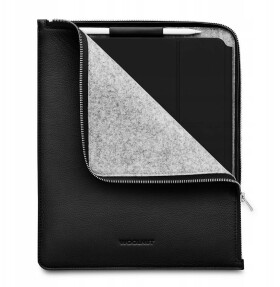 Maroo Woolnut Leather Folio Case for iPad Pro 13" & Air, black