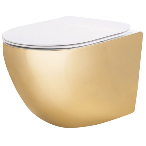 REA - Závesná WC misa Carlo Mini Tornado NFQ GOLD WHITE REA-C6006