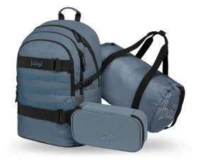 BAAGL SET 3 Skate Dust Blue: batoh, peračník, športová taška (A-35001)