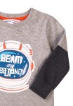 Tričko chlapčenské s dlhým rukávom, Minoti, Beam 3, šedá - 86/92 | 18-24m