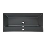 Nábytkové umývadlo SAT B-Way 101x46,5 cm čierna matná, otvor pre batériu uprostred SATBW10046BKM SATBW10046BKM