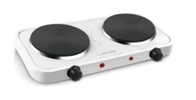 Esperanza EKH010W Cotopaxi biela / Elektrický varič / 2 platne / 2x 1000W / 5 teplotných stupňov (EKH010W)