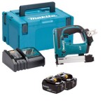 Makita DST221RTJ / Aku Sponkovačka / 18V / 2x5.0Ah / Obsah zásobníka 98ks / Šírka sponky 10mm / Dĺžka sponky 10-22 mm (DST221RTJ)