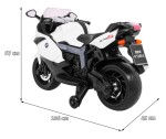 Mamido Detská elektrická motorka BMW K1300S biela