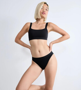 SLOGGI GO CASUAL - tangá s vysokým strihom, 2 ks organická bavlna Sloggi BLACK M