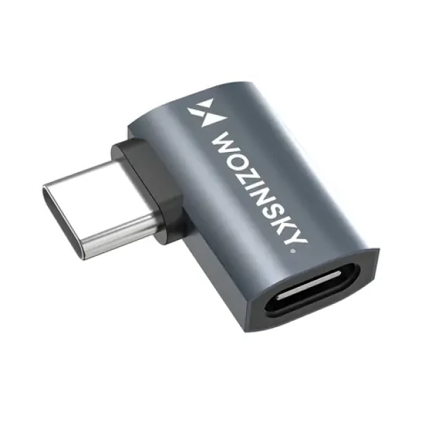 Wozinsky WPKB-01 sivá / Adaptér / USB-C - USB-C / USB4 40 Gbps / PD 240 W / 8K / OTG / lomený