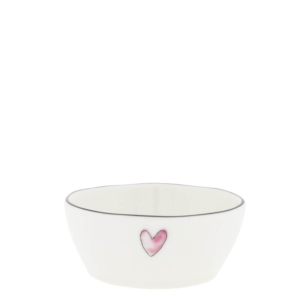 Bastion Collections Keramická mištička Pink Print 80 ml Srdce