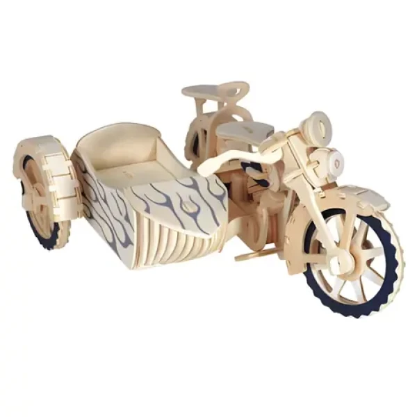 Woodcraft CONSTRUCTION Kit 3D puzzle Motorka trojkolka Sajdkára