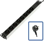 Lanview rozvodný panel 19" čierny / Rozvodný panel / 1U / 8x Schuko / 16A / 4000W (TUPS032)