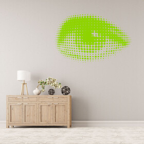Veselá Stena Samolepka Oko Farba: zelená, Veľkosť: 80 x 53 cm