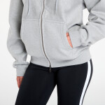 Mikina Nike Solo Swoosh Men's Full-Zip Fleece Hoodie Dk Grey Heather/ Lt Smoke Grey/ White L