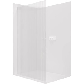 CERANO - Sprchová zástena Walk-in Crystal Ľ/P - 8 mm - bezvzperový systém - biela matná, ryhované sklo - 80x200 CER-8050BD6750