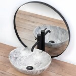 REA - Umývadlo na dosku Sofia Stone Marble 41x34,5 REA-U9908