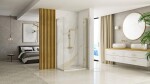 REA/S - Sprchová kabína Hugo 100x90 Gold Brush Dvere: 100 Stena: 90 KPL-K8416