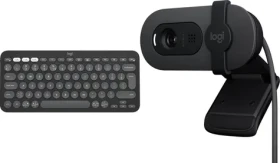 Logitech Pebble Keys 2 K380s + Brio 100 / Sada / Bezdrôtová klávesnica / Webkamera / Bluetooth