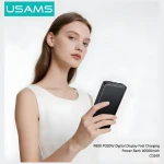 USAMS PB80 biela / Powerbanka / 10 000 mAh / PD 20W / LED displej (10KCD24902)
