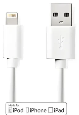 Nedis Lightning kábel 3 m biela / Dátový kábel / USB-A 2.0 (M) - Lightning 8-pin (M) / 480 Mbps (CCGB39300WT30)