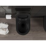 MEXEN - Carmen Závesná WC misa Rimless Tornado, čierna mat 3388XX85T