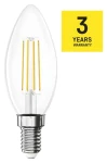 Emos LED žiarovka Filament Candle 3,4 W E14 / Žiarovka / náhrada za 40 W / neutrálna biela / 470 lm (1525731446)