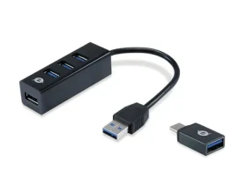 Conceptronic Hubbies USB hub čierna / 4X USB-A 3.0 (HUBBIES04B)