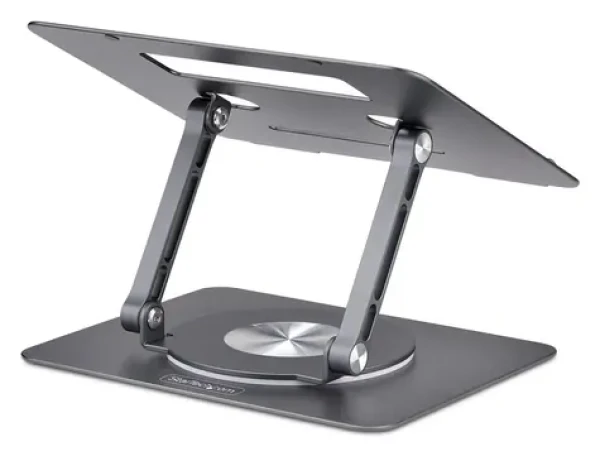 StarTech Otočný stojan na notebook strieborná / Stojan na notebook / 360° otočná základňa / hliník / nosnosť 5 kg (ATFR-LAPTOP-RISER)