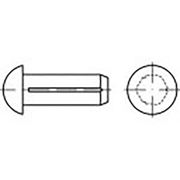 TOOLCRAFT TO-6865914 pologuľatý ryhovaný klinec ocel 2000 ks; TO-6865914