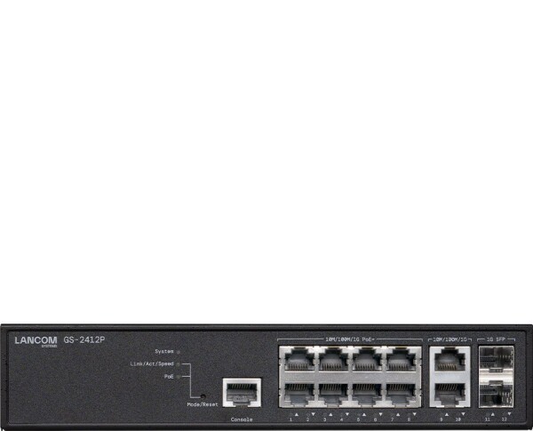 LANCOM Systems GS-2412P Zarządzany L2+ Gigabit Ethernet (10/100/1000) Obsługa PoE Čierny