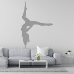 Veselá Stena Samolepka Pole dance Farba: červená, Veľkosť: 60 x 42 cm