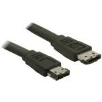 PremiumCord Kábel eSATA-eSATA, 75 cm, tienený, čierny (8592220003531)