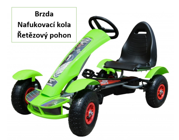 Mamido Detská šliapací motokára formula 01 zelená